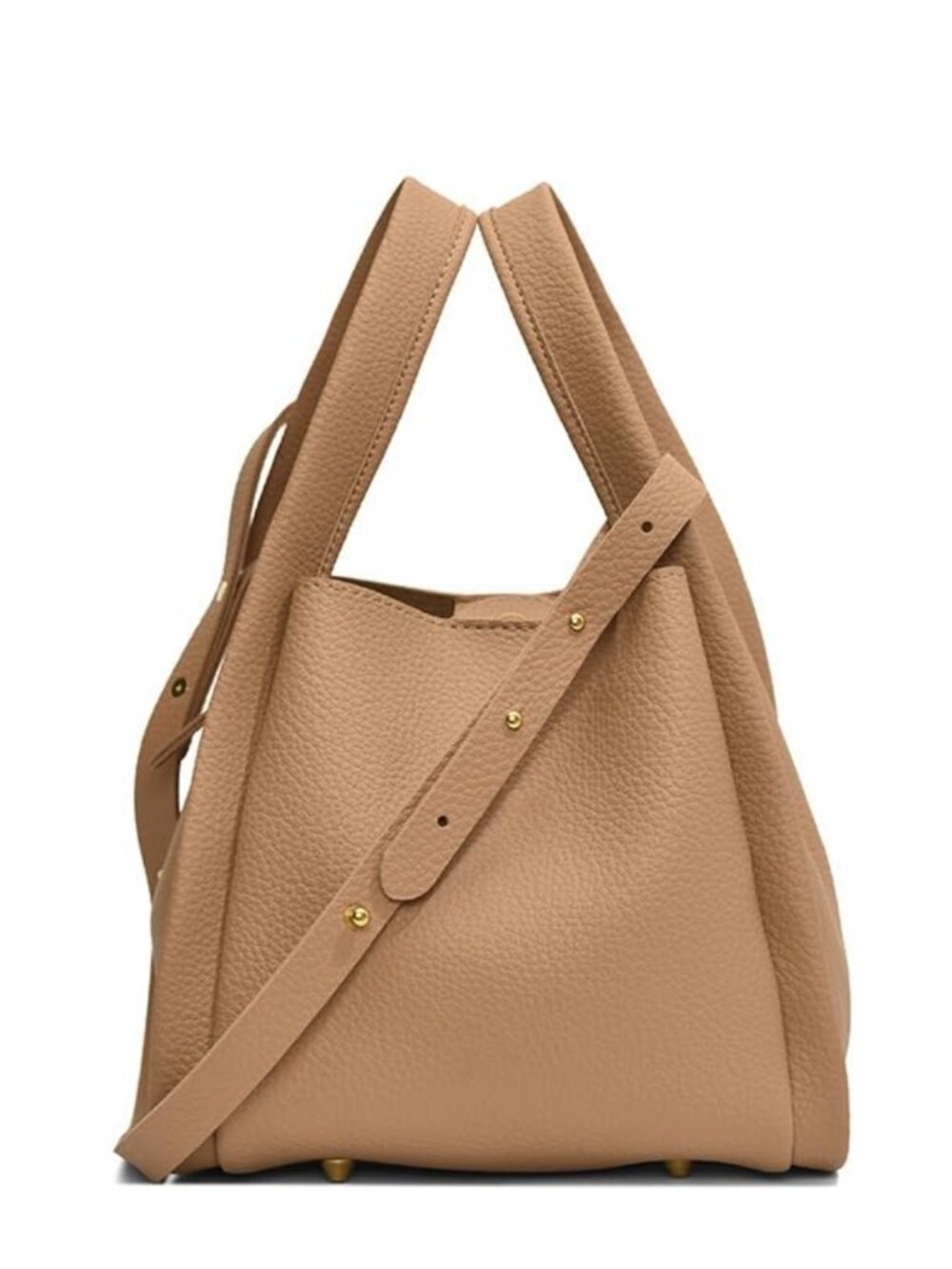 PU Leather Bucket Bag with Removable Pouch Adjustable Strap Crossbody